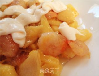 芒果黄金虾的做法步骤：2
