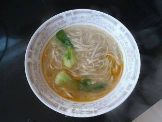 油菜热汤面的做法