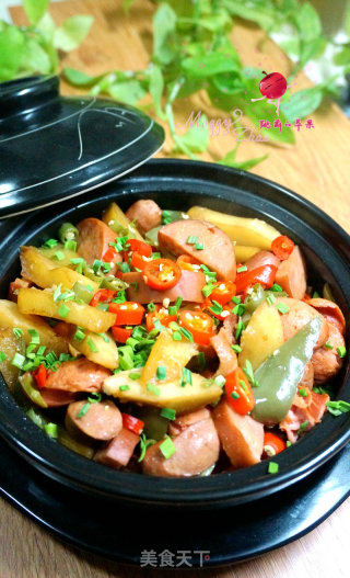 砂锅土豆火腿肠的做法