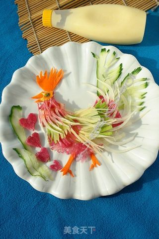 五彩金鸡~拌沙拉的做法