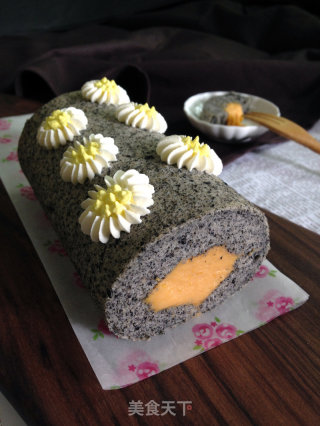 黑芝麻红薯蛋糕卷的做法
