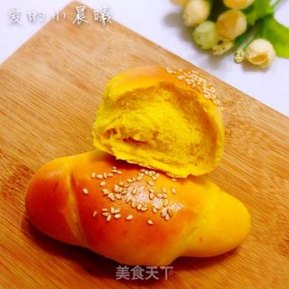 南瓜芝麻面包——天然的色彩揉进面团里的做法