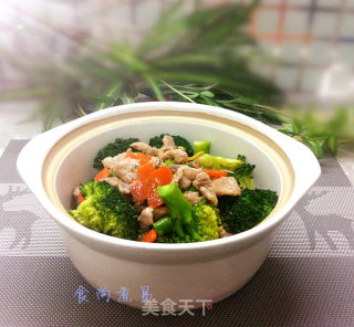 西兰花肉片煲的做法