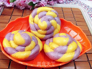 紫薯南瓜花样馒头的做法