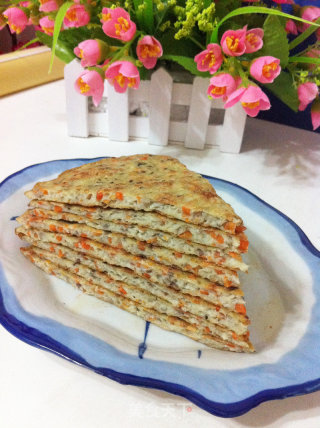 胡萝卜香菇鸡蛋饼的做法