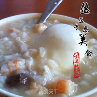 瘦肉鲜虾窝蛋粥的做法