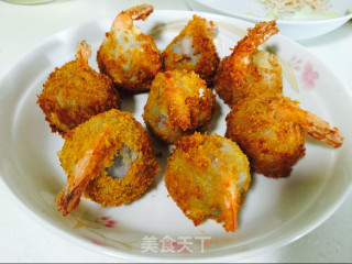 芋泥虾球的做法
