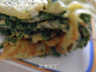 芹菜叶鸡蛋饼的做法