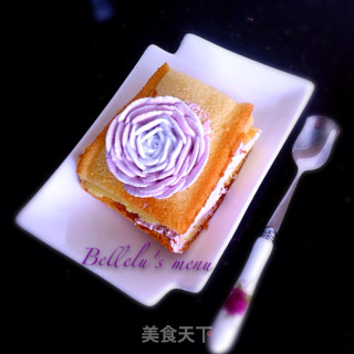 奶油玫瑰花小方蛋糕的做法
