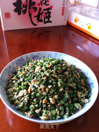 鸡蛋虾酱炒豆角的做法