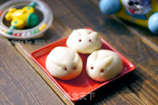 白兔豆沙包的做法