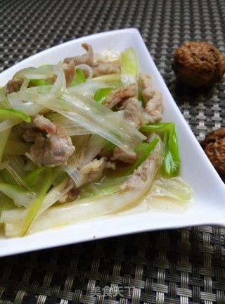 大葱肉丝的做法