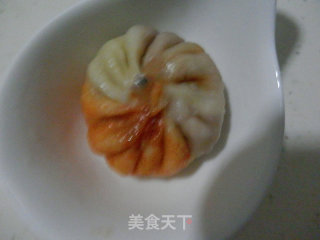 五色馅彩包的做法