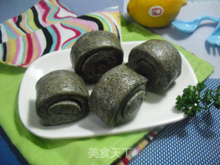 黑芝麻馒头的做法