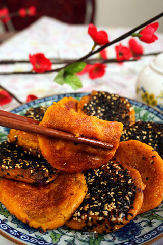 软糯香甜南瓜紫薯饼的做法