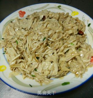 豆腐衣拌金针菇的做法