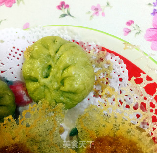 抹茶生煎包的做法