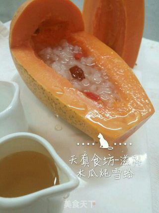 天真食坊-滋补   木瓜炖雪蛤的做法