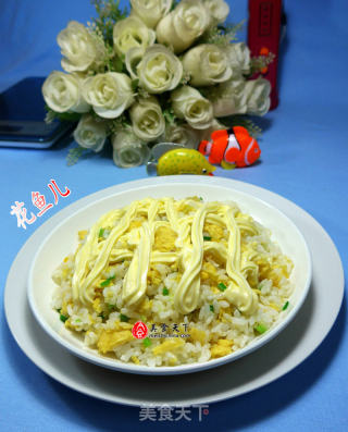 沙拉酱鸡蛋炒饭的做法