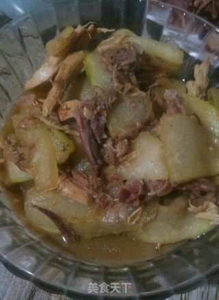 卤鸡肉炒冬瓜的做法