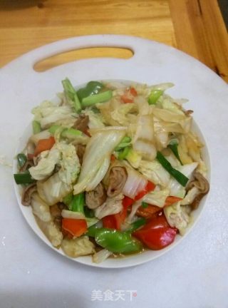 大白菜炒猪肠的做法