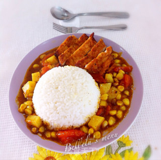 咖喱鸡排饭的做法