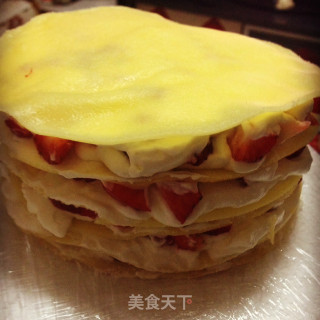 【草莓千层蛋糕】初次尝试 不用烤的蛋糕的做法