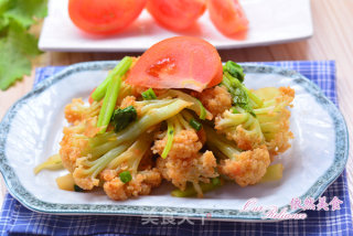 花菜炒西红柿的做法