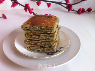 抹茶葱花饼的做法