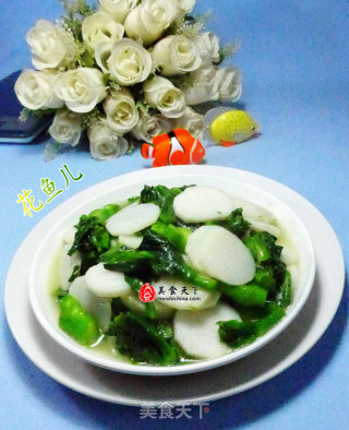 菜芯炒山药的做法