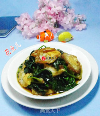 鹌鹑蛋炒菠菜的做法