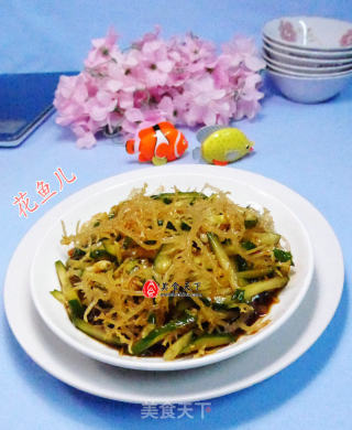 青瓜拌海蜇花的做法