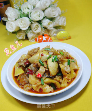 雷笋烧牛蛙的做法