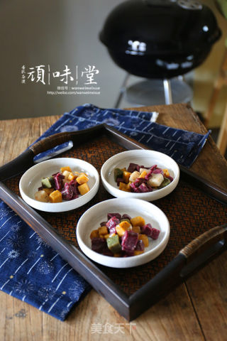 桂花糖炒彩色年糕的做法