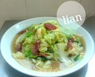 腊肠炒椰菜的做法