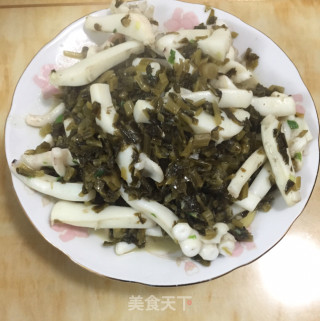 雪菜墨鱼的做法