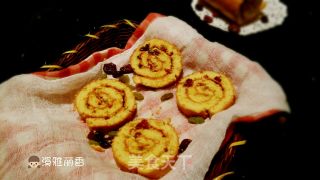 椰汁果干蛋糕卷的做法