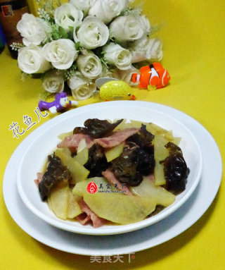 培根黑木耳炒土豆的做法