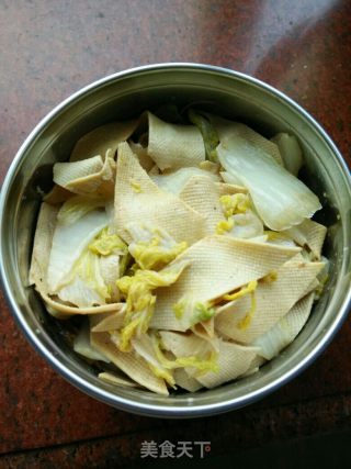 娃娃菜炒干豆腐的做法
