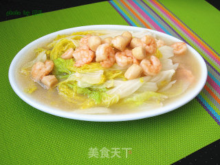 虾仁扒娃娃菜的做法