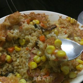 海鲜火腿焗饭