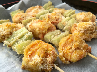 酥烤虾串的做法