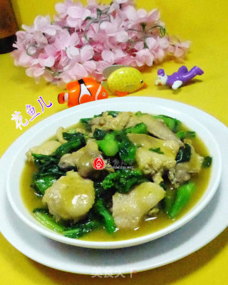 咖喱菜芯鸡翅的做法