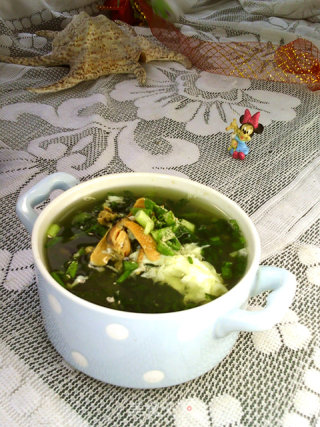 蛋清茼蒿淡菜汤的做法