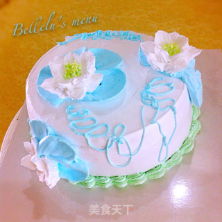睡莲奶油蛋糕
