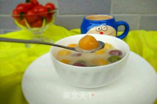 五彩糯米小丸子的做法