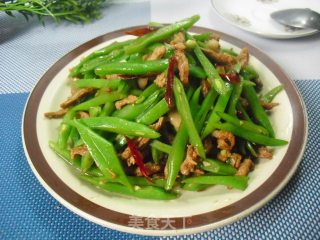 肉丝炒刀豆的做法