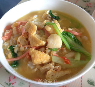 鸡丝豆汤饭的做法