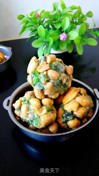 豆香菠菜球的做法