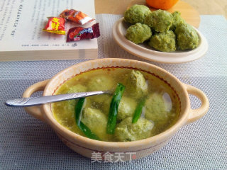 韭香翡翠肉丸的做法